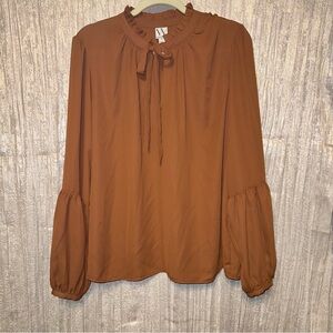 LN Boho Chic Blouse Top Worthington {XL}